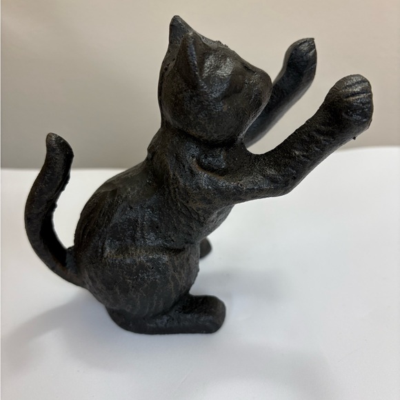 Black Cat Cast Iron Bookend Doorstop - Picture 2 of 2